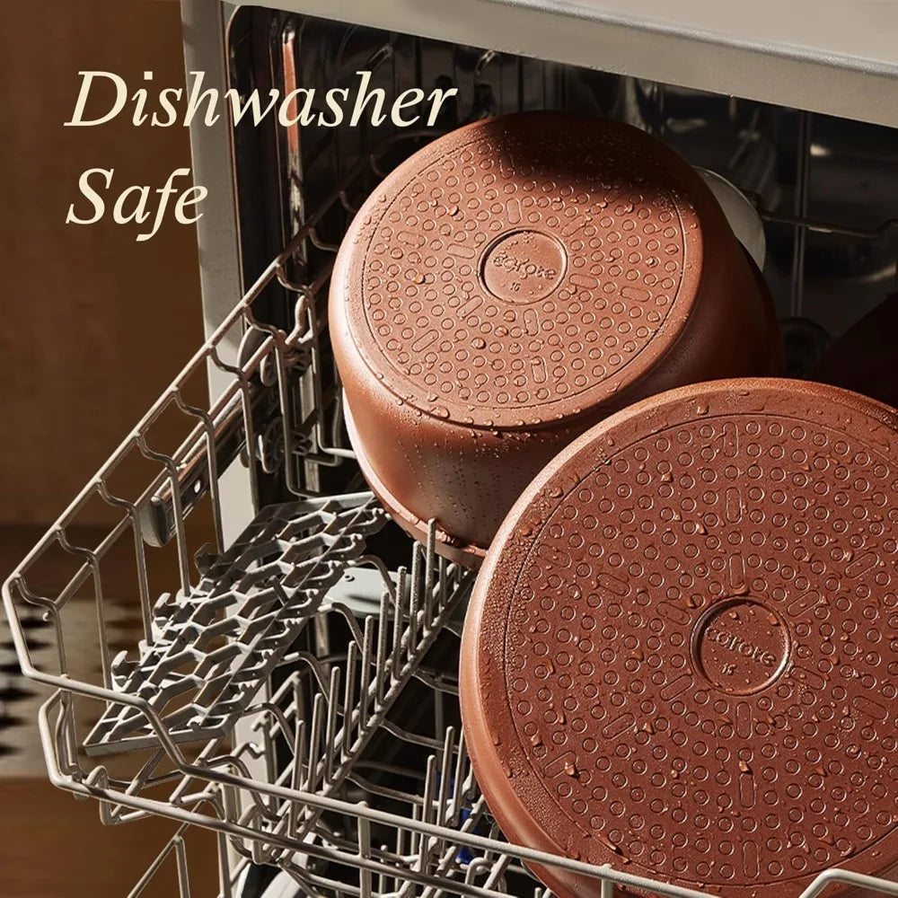 Ceramic Cookware Set with Removable Handles