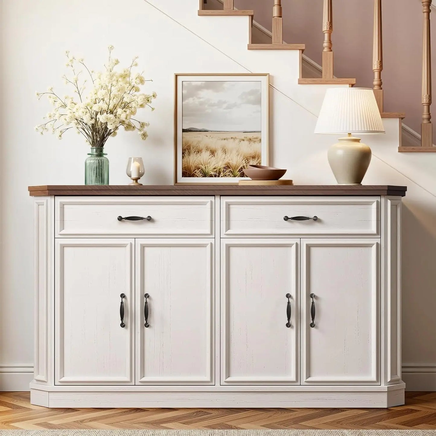 Rustic Farmhouse Buffet Cabinet