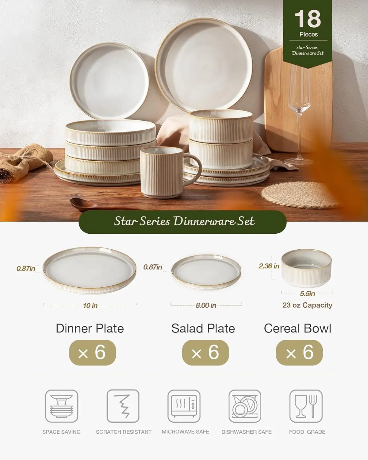 Modern Stoneware Dinnerware Set