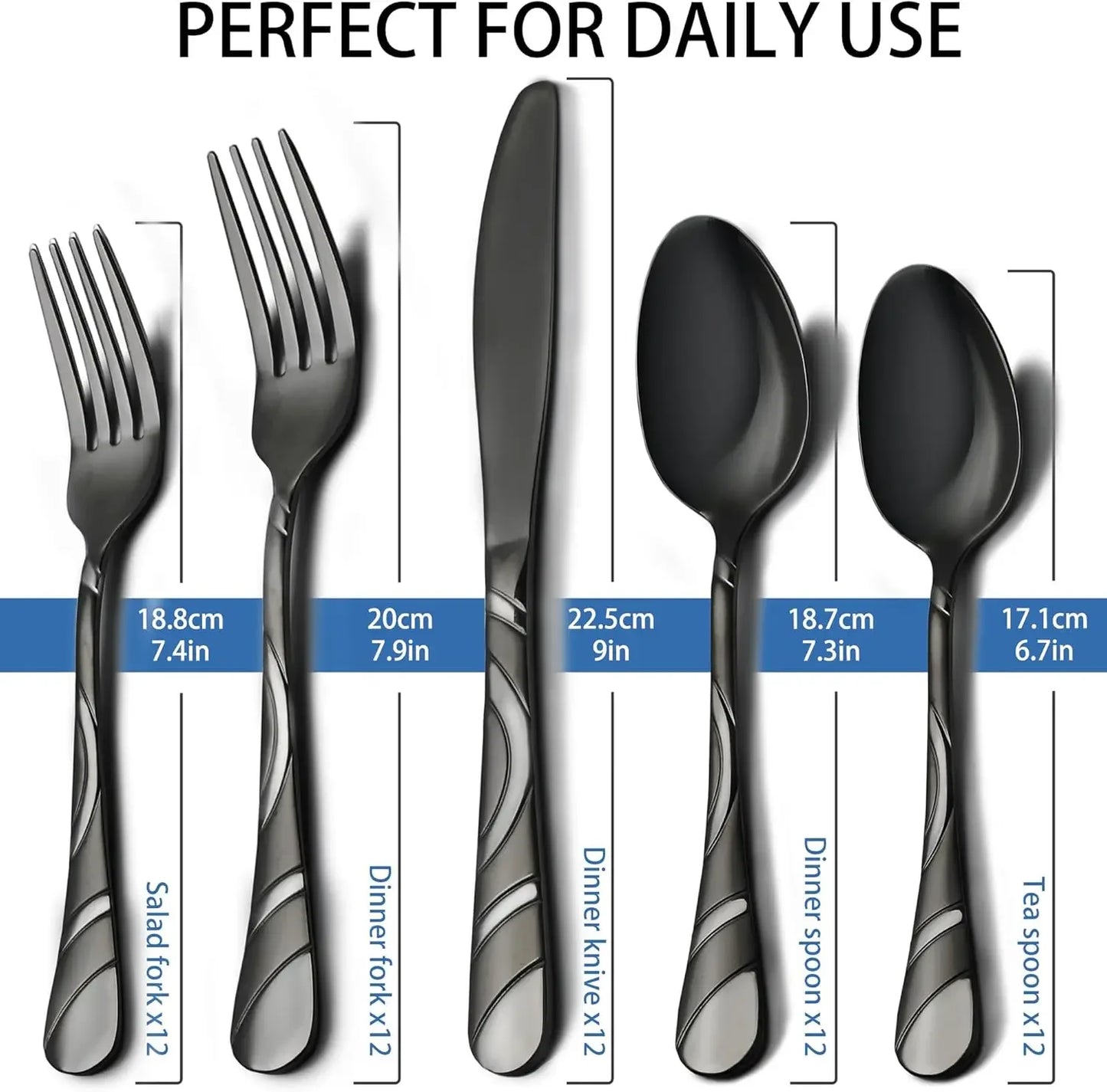 Stainless Steel Frosted & Mirror Finish Flatware Set