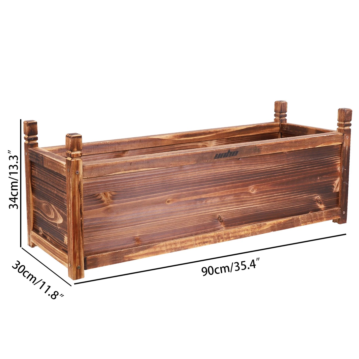 Solid Pine Wood Raised Garden Planter Box for Flowers & Vegetables
