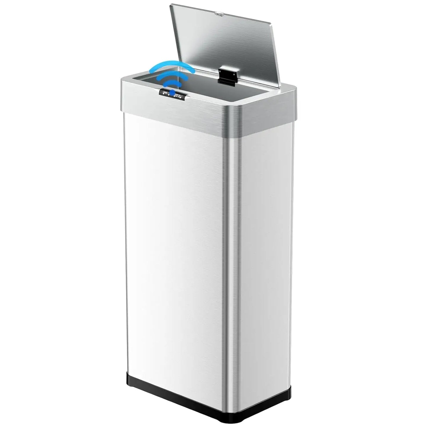 Touchless Stainless Steel Kitchen Trash Can 50L–80L Smart Sensor Bin
