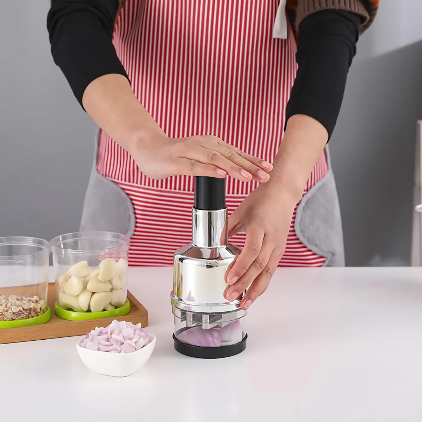 Handheld Food Chopper with Stainless Steel Blades