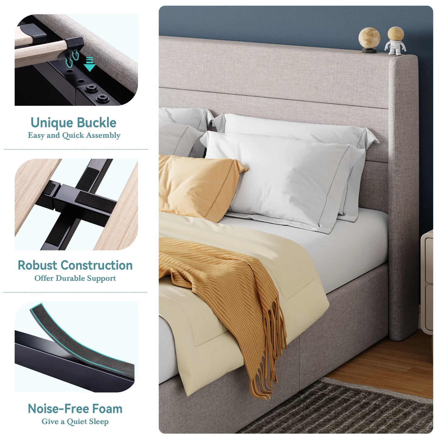 Heavy-Duty Hydraulic Bed with Large Storage Area