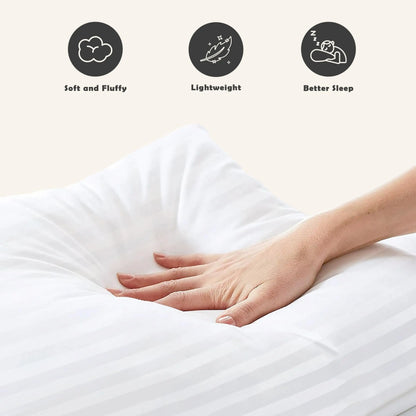 King Size Hotel Quality Down-Alternative Bed Pillows, Set of 2