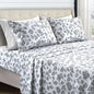 Elegant Floral Microfiber Sheet Set