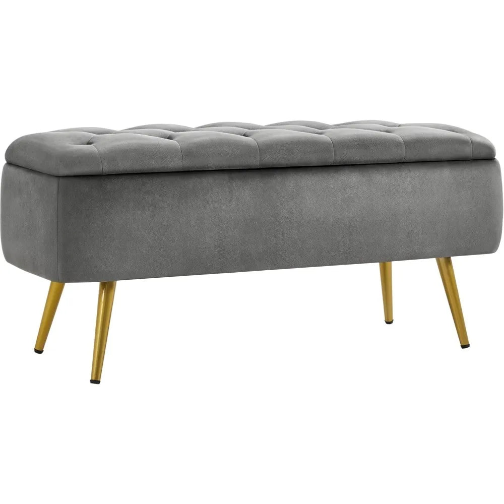 Modern Upholstered Ottoman with Storage