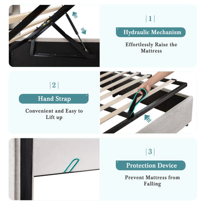 Heavy-Duty Hydraulic Bed with Large Storage Area