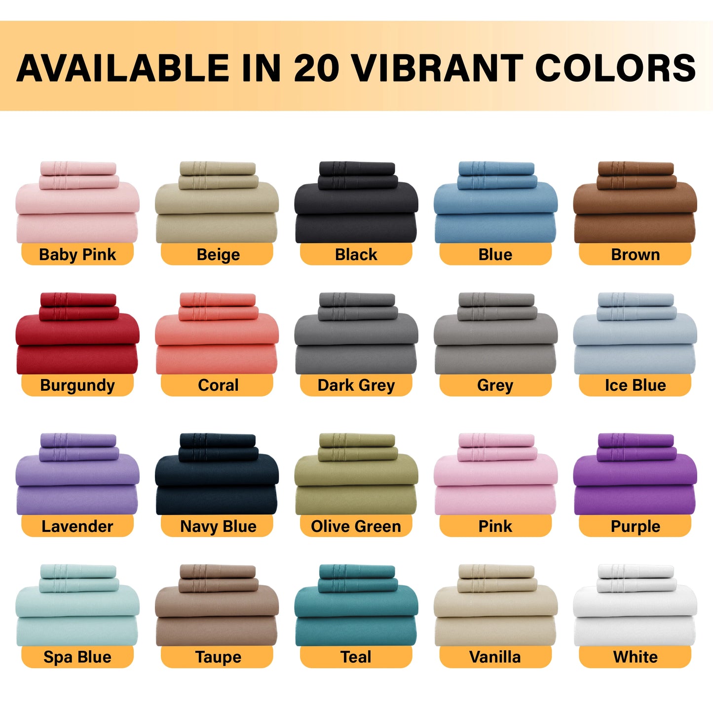 Brushed Microfiber Solid Sheet Set with Deep Pockets