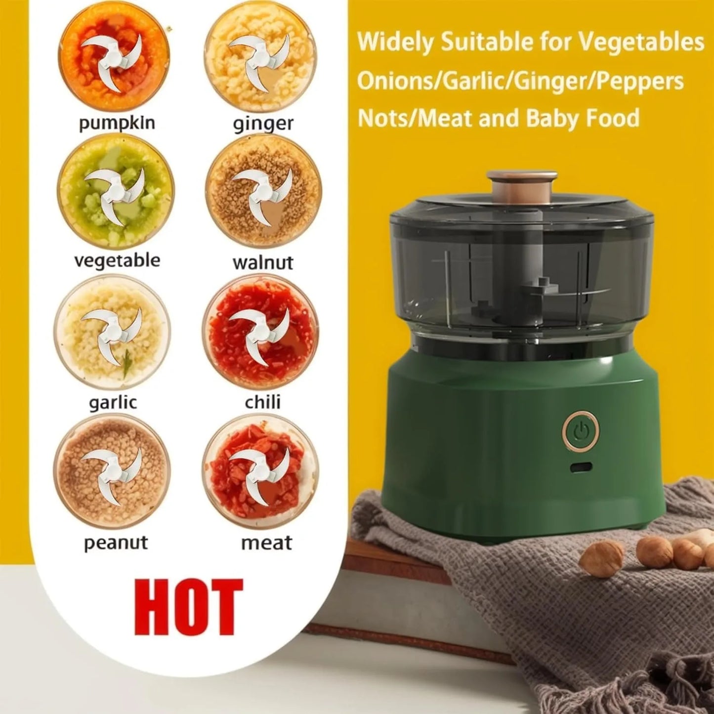 USB Rechargeable Mini Food Chopper