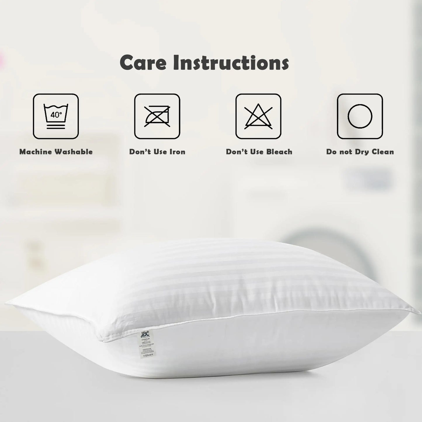 King Size Hotel Quality Down-Alternative Bed Pillows, Set of 2