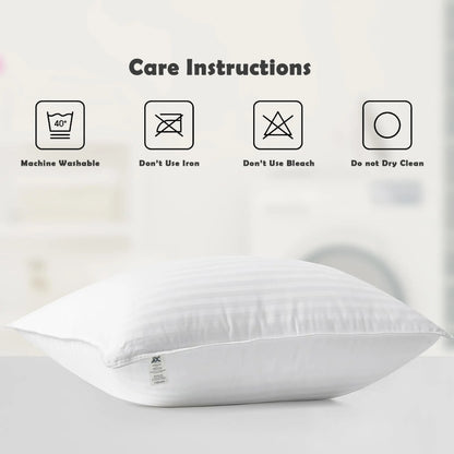 King Size Hotel Quality Down-Alternative Bed Pillows, Set of 2