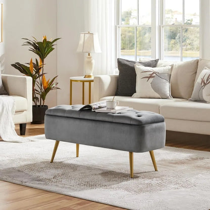 Modern Upholstered Ottoman with Storage