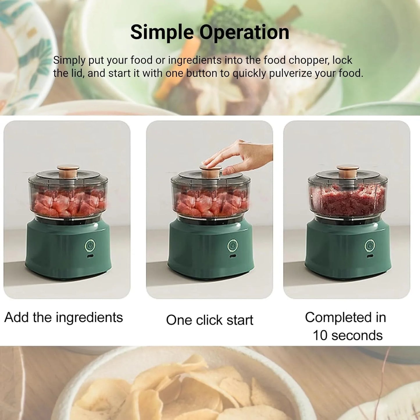 USB Rechargeable Mini Food Chopper