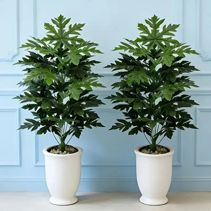 Artificial Philodendron Plants 2-Pack | 26" Faux Tropical Floor Trees