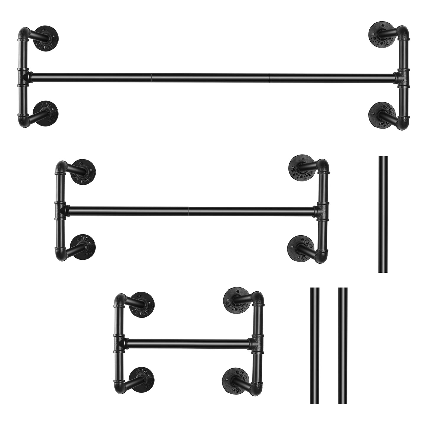 Industrial Wall-Mounted Clothes Rack