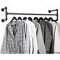 Industrial Wall-Mounted Clothes Rack