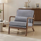 Mid Century Modern Lounge Chair with a Solid Wooden Frame