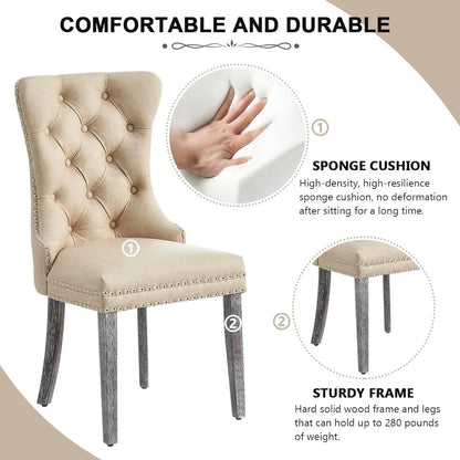 Modern Wingback Dining Room Chair Set