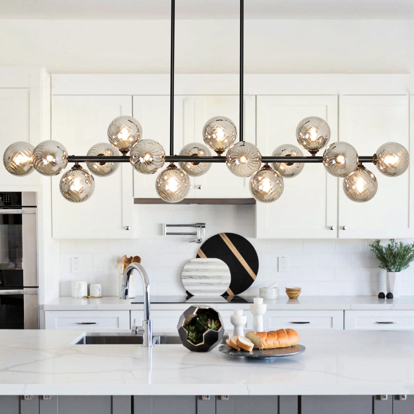 Mid-Century Modern Chandelier with 16-Lights