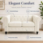 Modern Faux Leather Office Loveseat