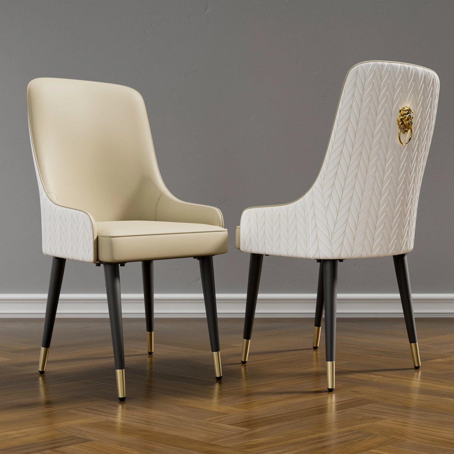 Modern Dining Room Chairs with High Tufted Back