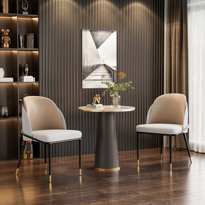 Modern Upholstered Dining Room Chairs, Set of 2