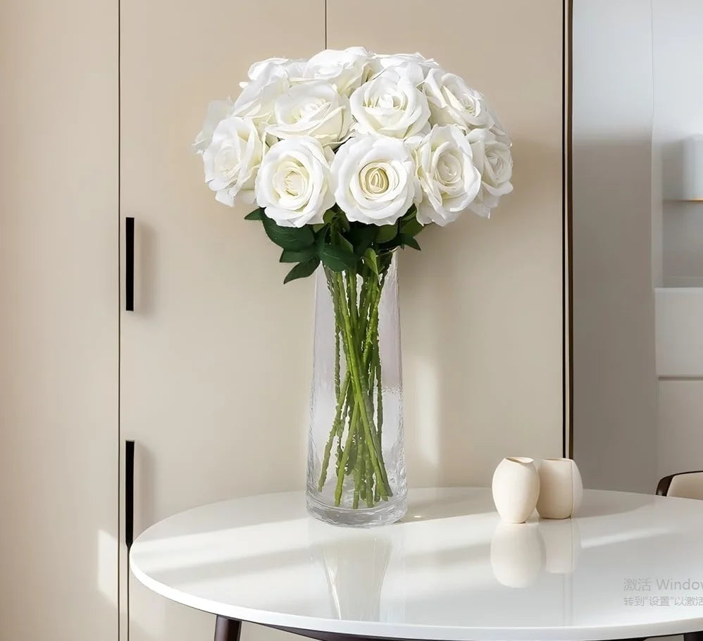 Velvet Artificial Rose Stems | Realistic Silk Flowers for Wedding & Home Décor
