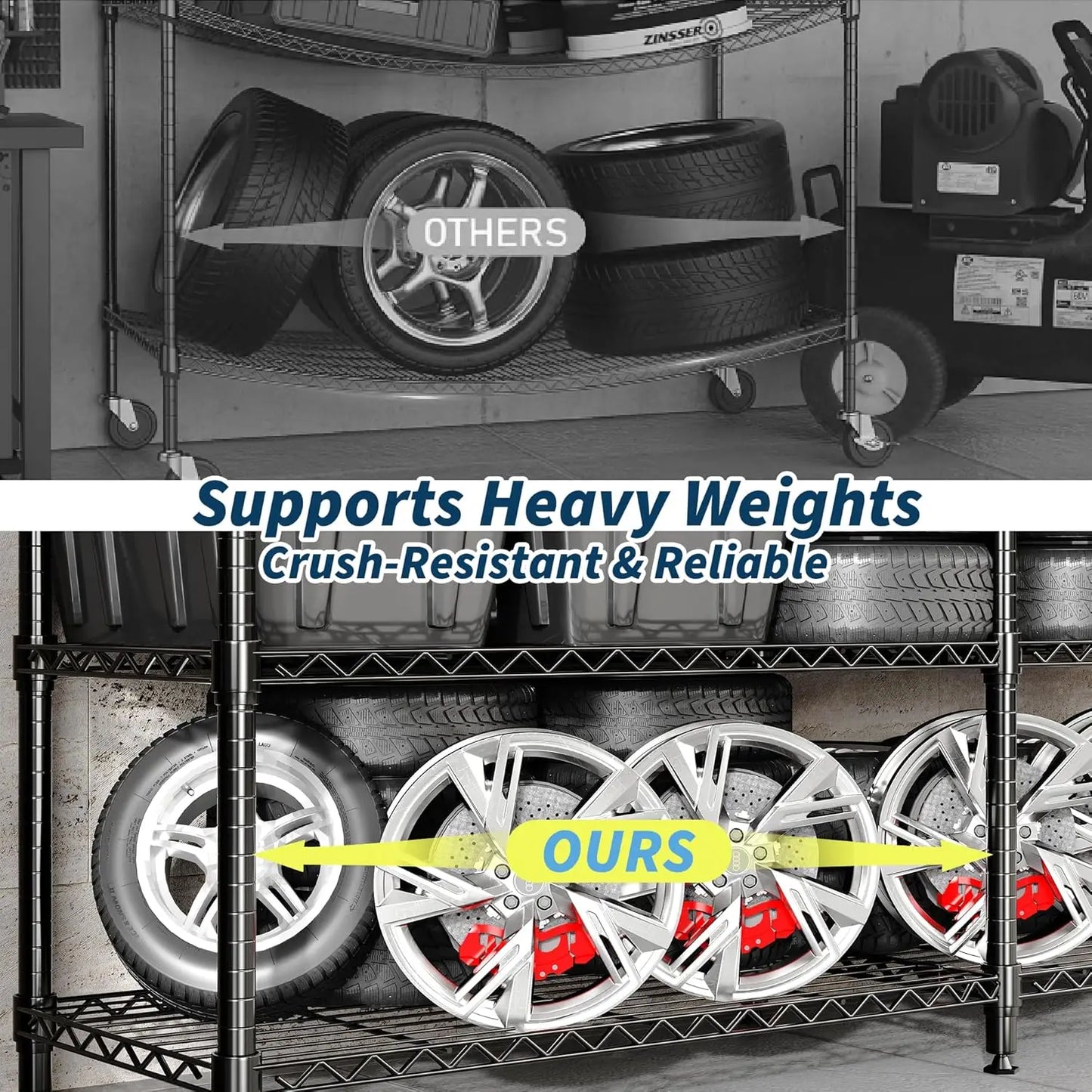 Heavy-Duty Adjustable Metal Storage Shelves