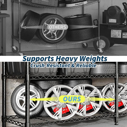 Heavy-Duty Adjustable Metal Storage Shelves