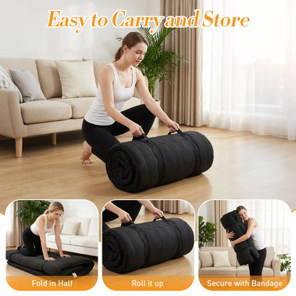 Soft Foldable Futon Mattress with Washable Cover