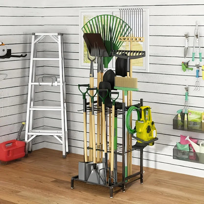 Sturdy Metal Garden Tool Rack