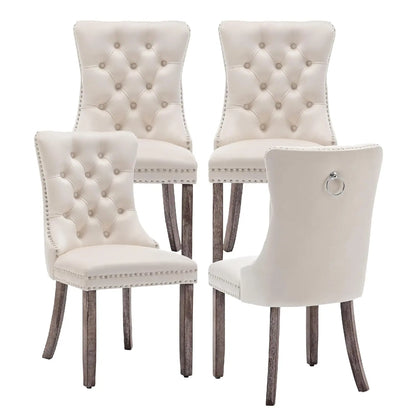 Modern Wingback Dining Room Chair Set