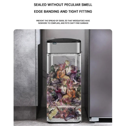 Large-Capacity Smart Sensor Stainless Steel Trash Can