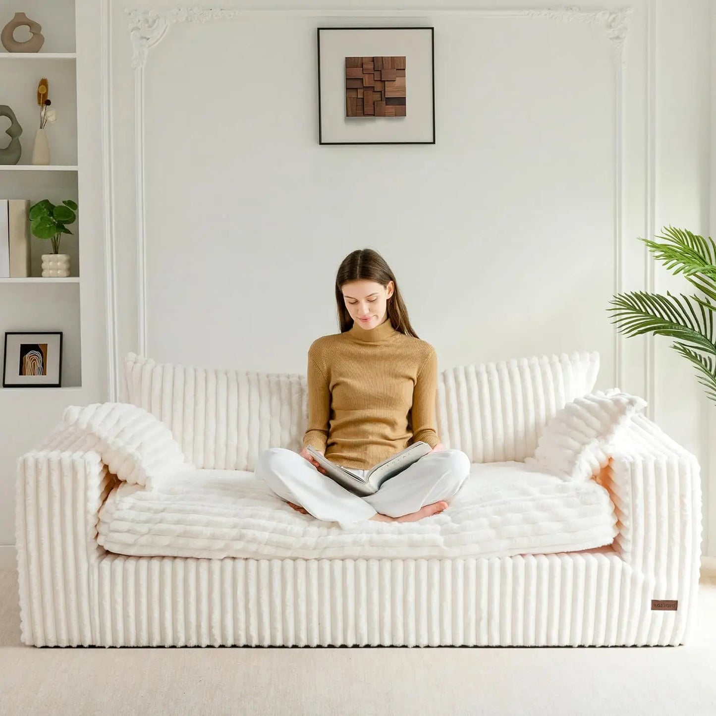 Bean Bag Mini Sofa, Boneless Couch in a Box