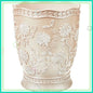 Stylish Small Trash Can with Rose Vine Design