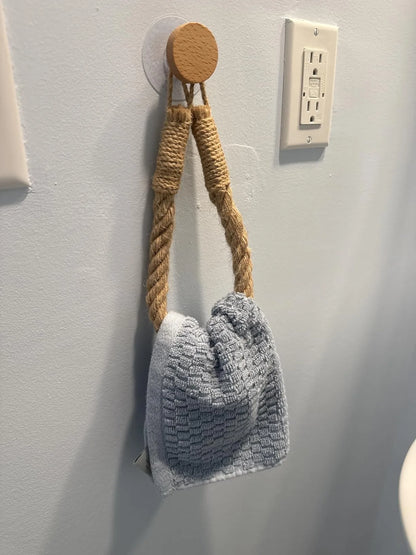 Retro Wall-Mounted Rope Towel Holder