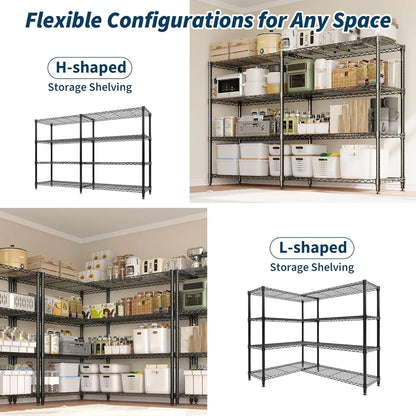 Heavy-Duty Adjustable Metal Storage Shelves