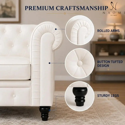 Modern Faux Leather Office Loveseat