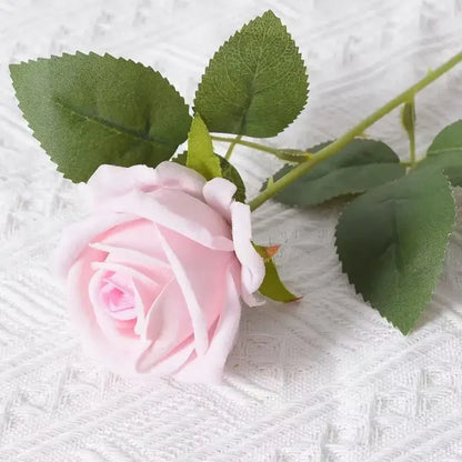 Velvet Artificial Rose Stems | Realistic Silk Flowers for Wedding & Home Décor