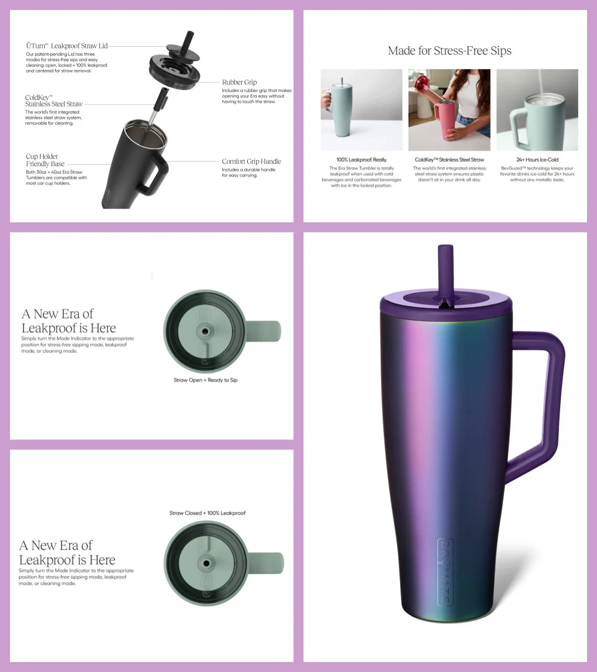 Insulated Stainless Steel Tumbler with Handle