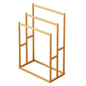 Wood Vertical Towel Rack | 3-Tier Freestanding Floor Towel Stand with Storage