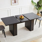 Expandable Dining Room Table with Fluted Base
