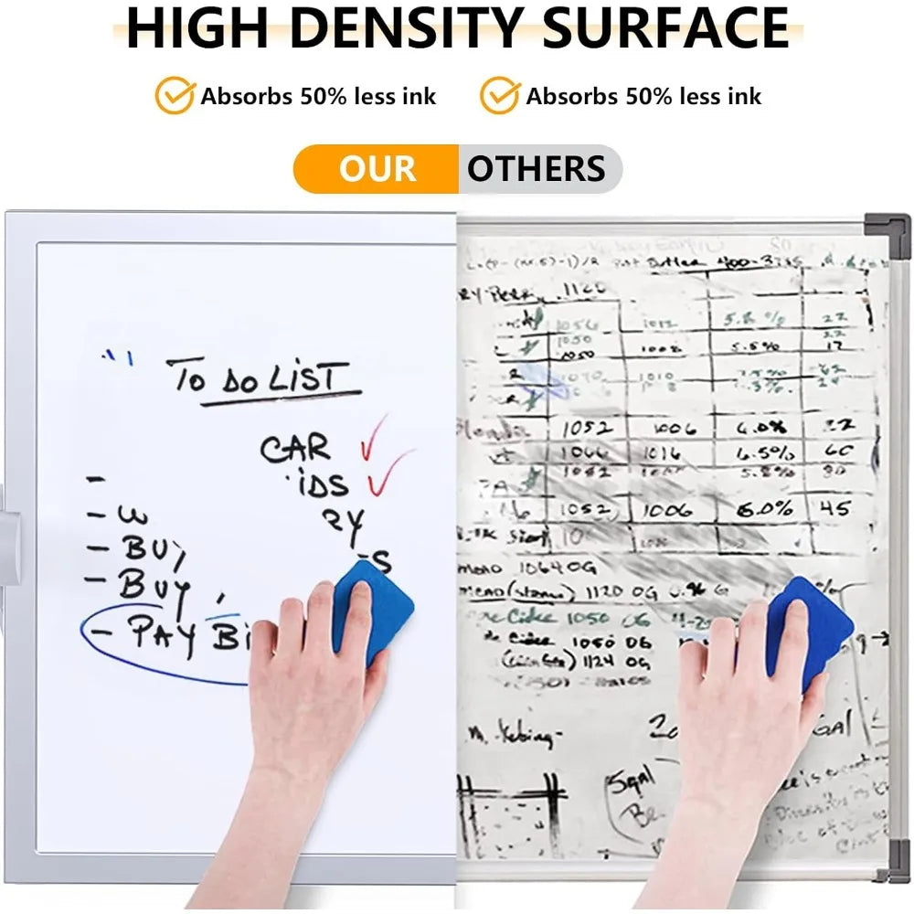 Small Magnetic Dry Erase Whiteboard with Aluminum Easel Stand | Double-Sided Mini Board