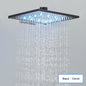16 Inch LED Rainfall Shower Head | Large Square Brass Ceiling Mount Shower