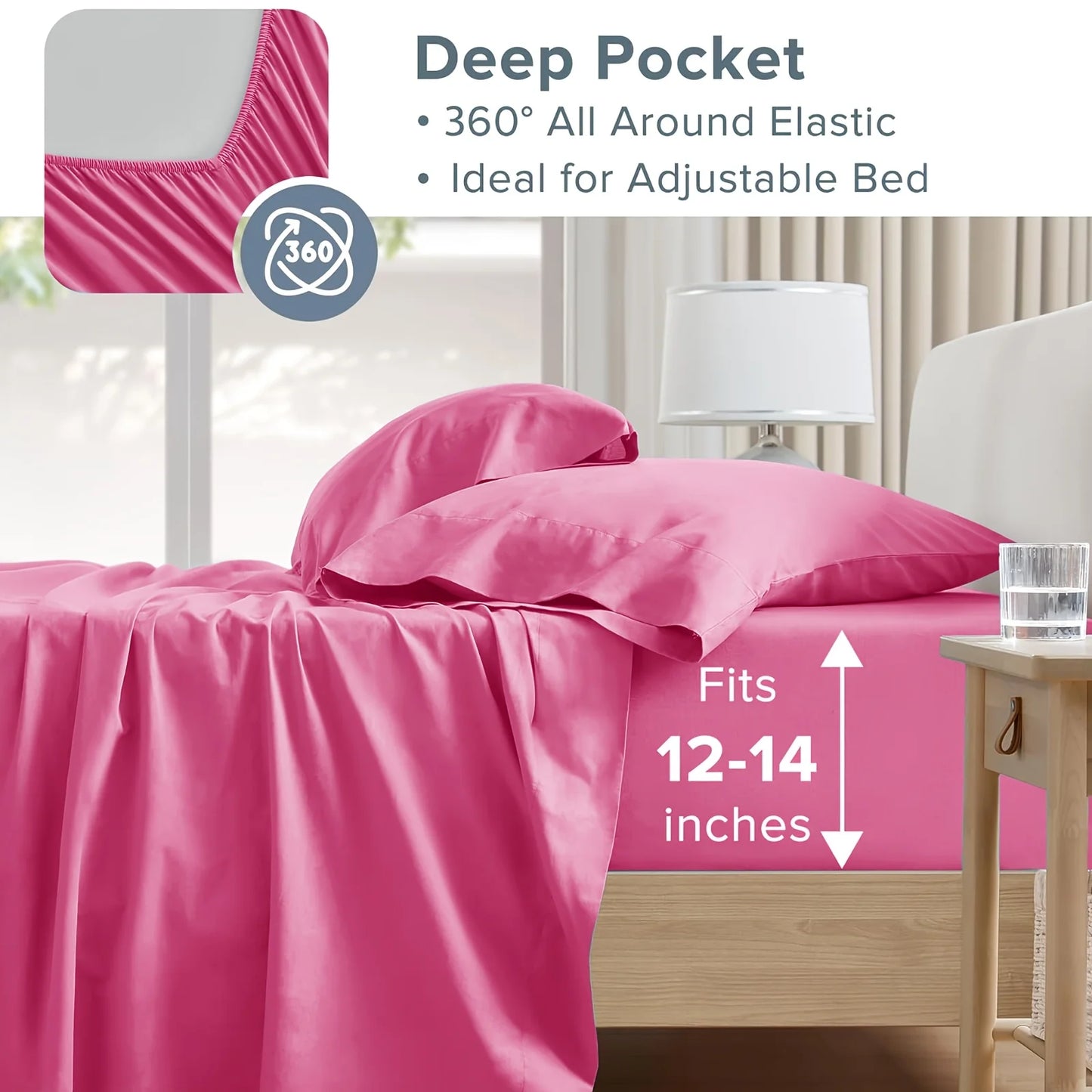 Luxury Cooling Bamboo Sheet Set | Ultra Soft Deep Pocket Bedding for Hot Sleepers
