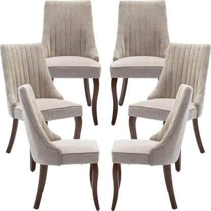 Mid Century Upholstered Dining Room Chairs, Set of 6