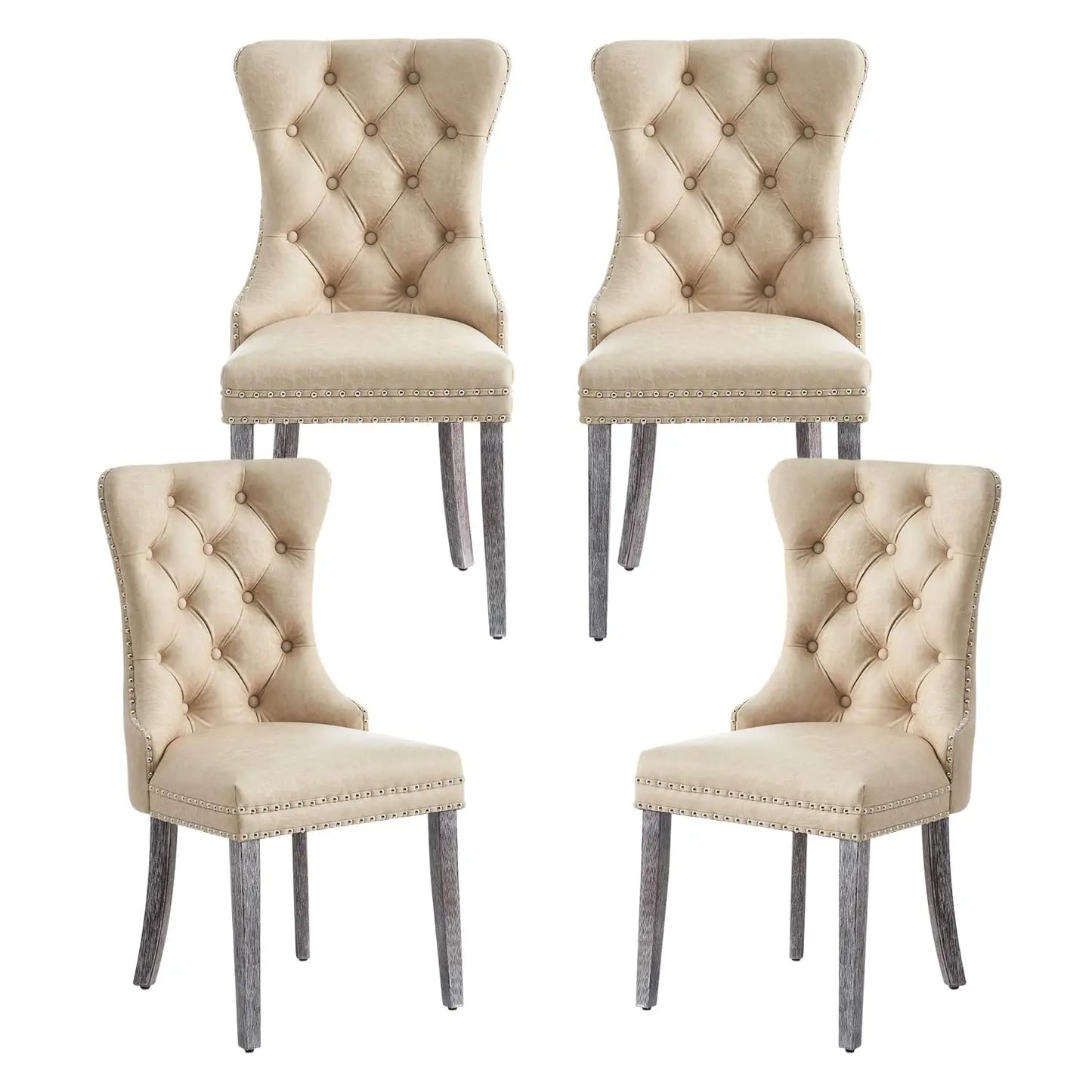Modern Wingback Dining Room Chair Set
