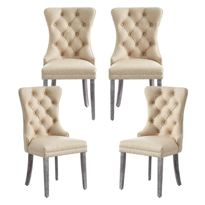 Modern Wingback Dining Room Chair Set