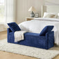Modern Upholstered Ottoman with Throw Pillows